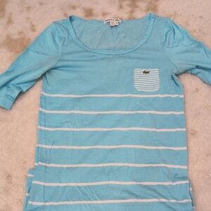 Lacoste Blue Striped Top